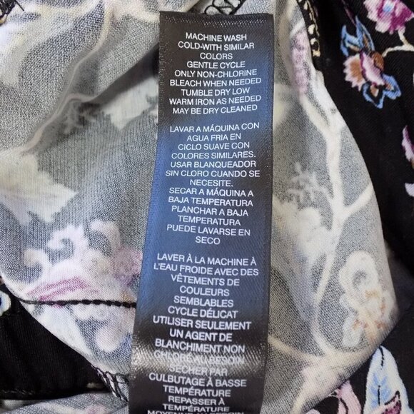 WHBM White House Black Market the Jogger Pant Size Small Black Floral Print - Picture 5 of 5